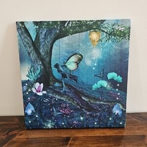 Enchanted Forest Canvas Art with Butterflies